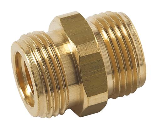 Raccord à visser gaz double mâle